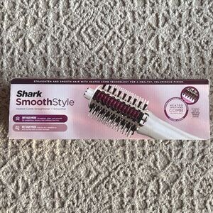 Shark SmoothStyle Heated Comb Straightener + Snoother - White and Pink